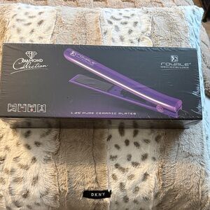 Purple Hair Straightener with Ceramic Plates